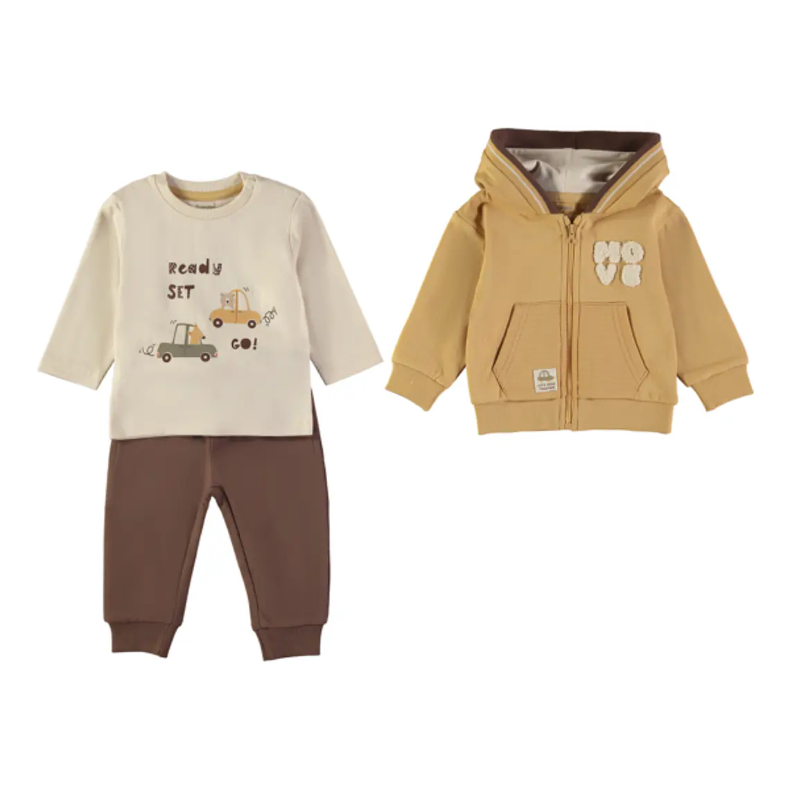 Conjunto 3 peças estampado carros 3