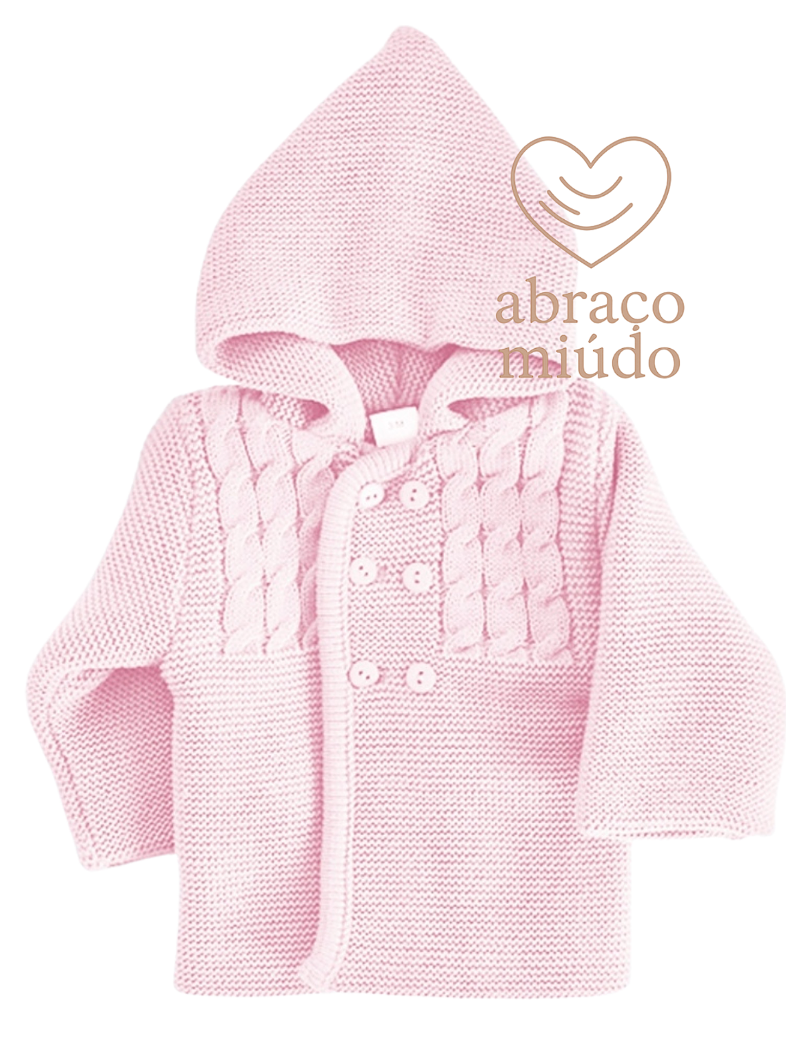 Casaco de malha duplo com capuz – várias cores (3 a 12 meses)  1