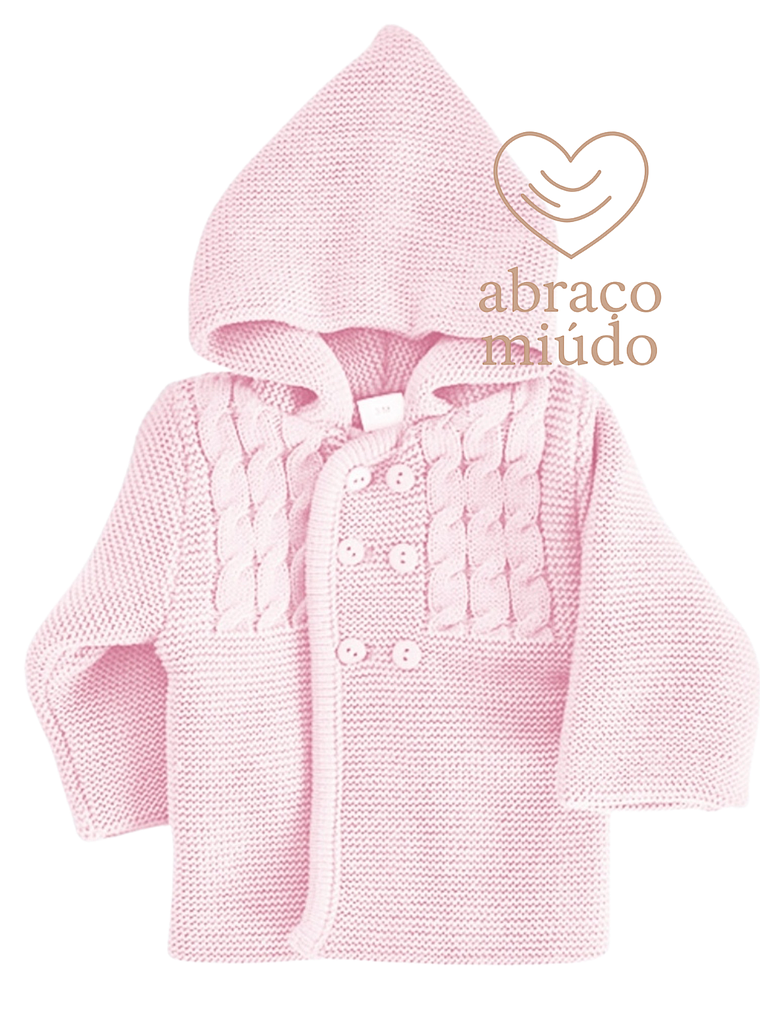 Casaco de malha duplo com capuz – várias cores (3 a 12 meses)  1