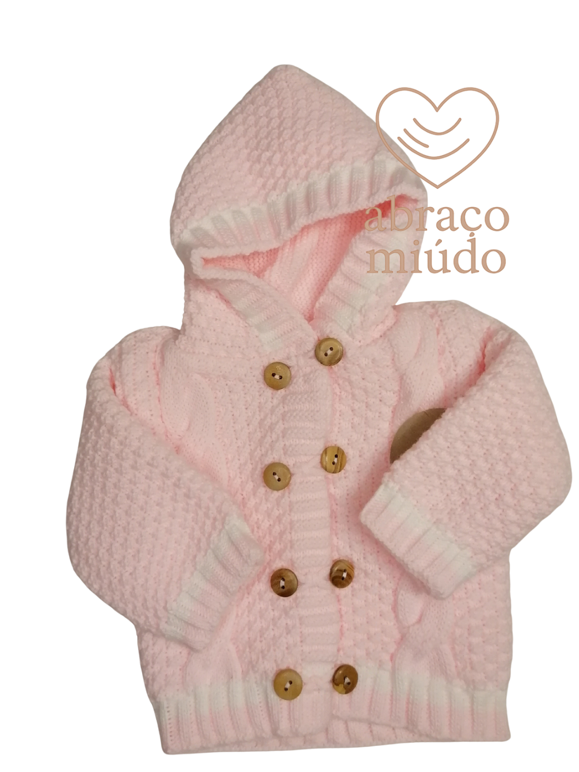 Casaco de malha duplo com capuz – 0/3 meses (várias cores) 1