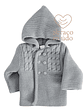 Casaco de malha duplo com capuz – várias cores (3 a 12 meses)  - Thumbnail 3