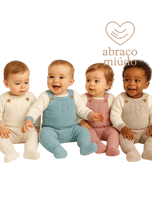 Jardineira de malha com camisola – várias cores (1 a 6 meses) 