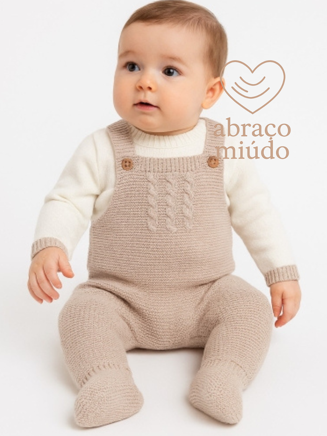 Jardineira de malha com camisola – várias cores (1 a 6 meses)  5