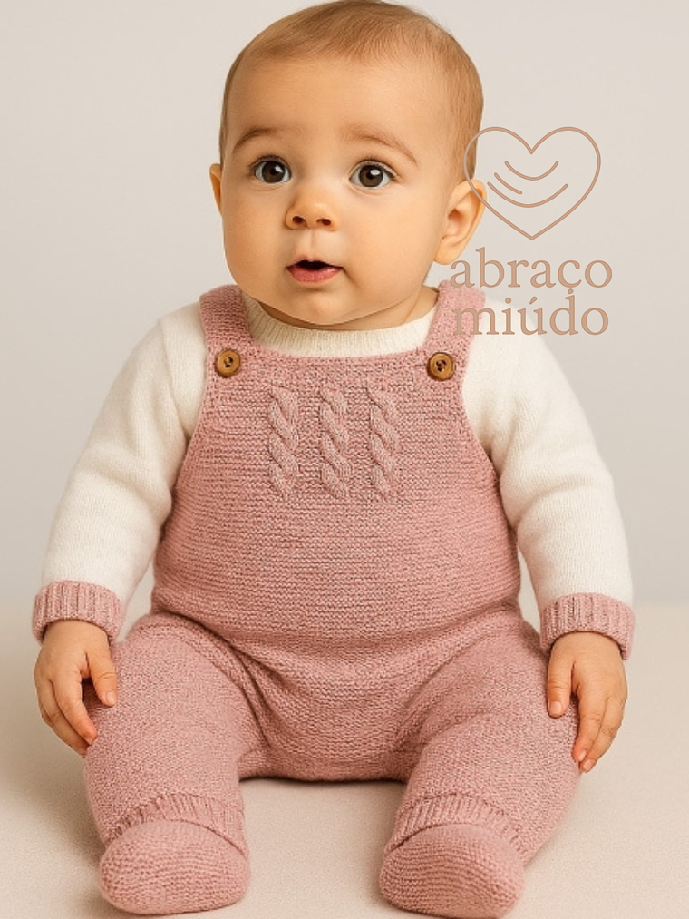 Jardineira de malha com camisola – várias cores (1 a 6 meses)  3