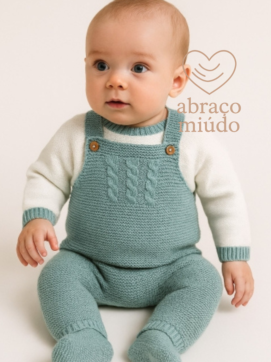 Jardineira de malha com camisola – várias cores (1 a 6 meses)  4