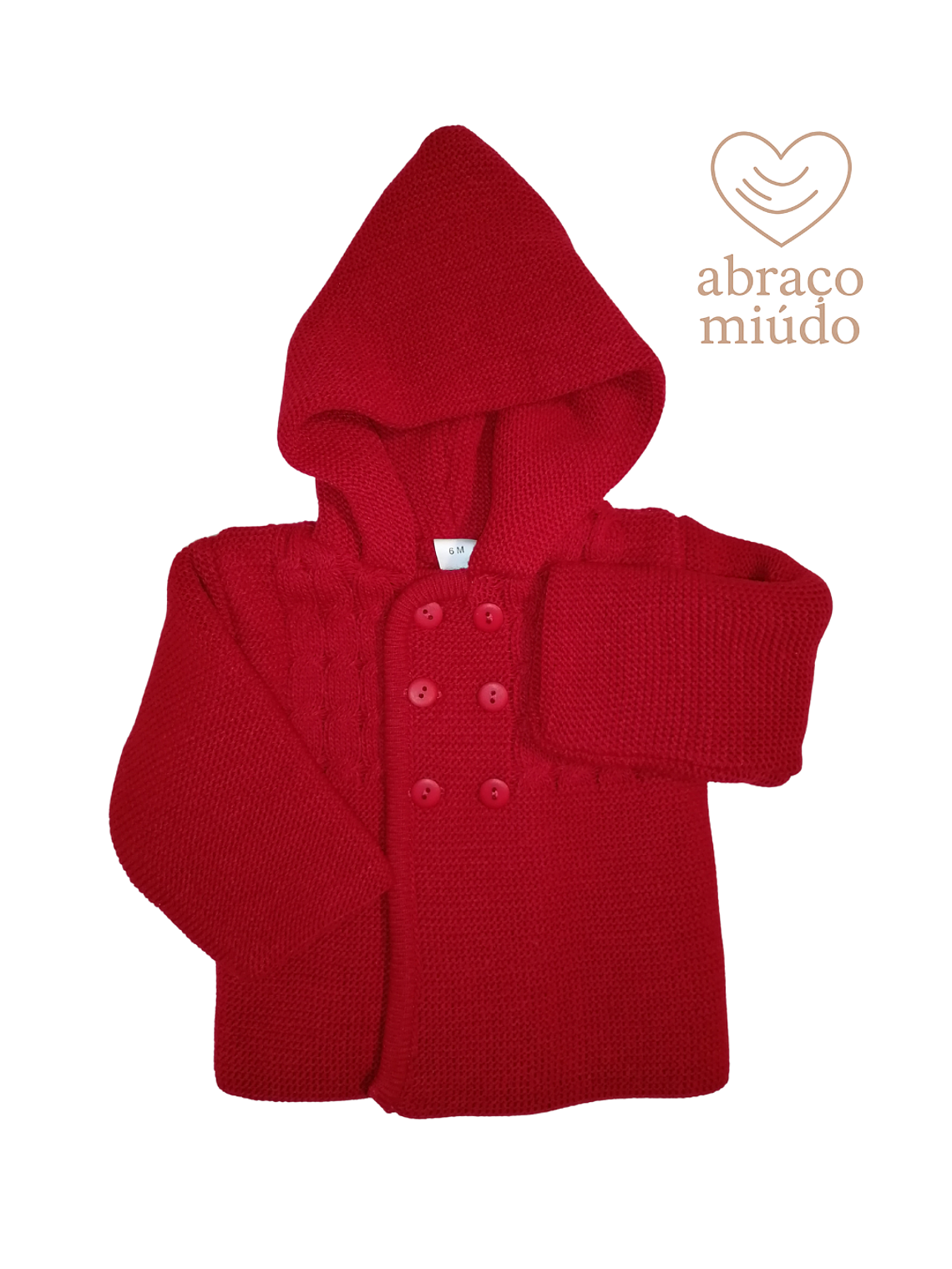 Casaco de malha duplo com capuz – várias cores (3 a 12 meses)  5