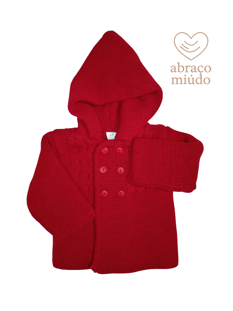 Casaco de malha duplo com capuz – várias cores (3 a 12 meses)  5