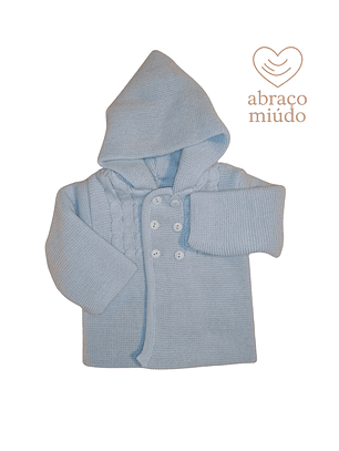 Casaco de malha duplo com capuz – várias cores (3 a 12 meses) 