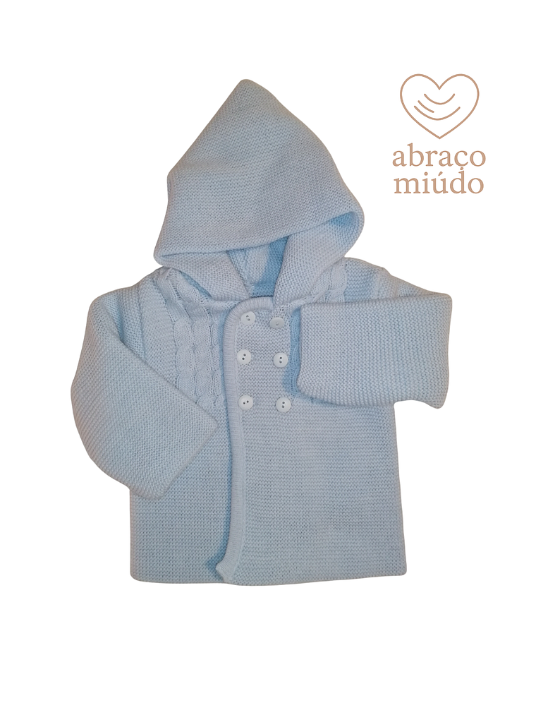 Casaco de malha duplo com capuz – várias cores (3 a 12 meses)  2