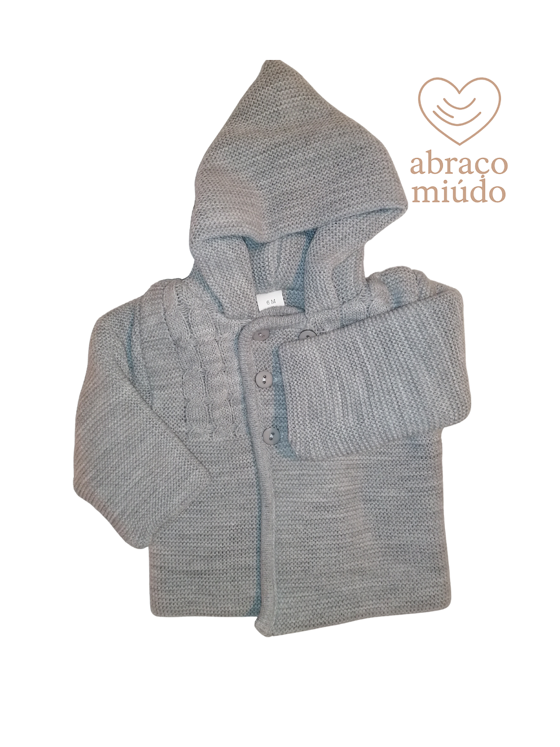 Casaco de malha duplo com capuz – várias cores (3 a 12 meses)  4