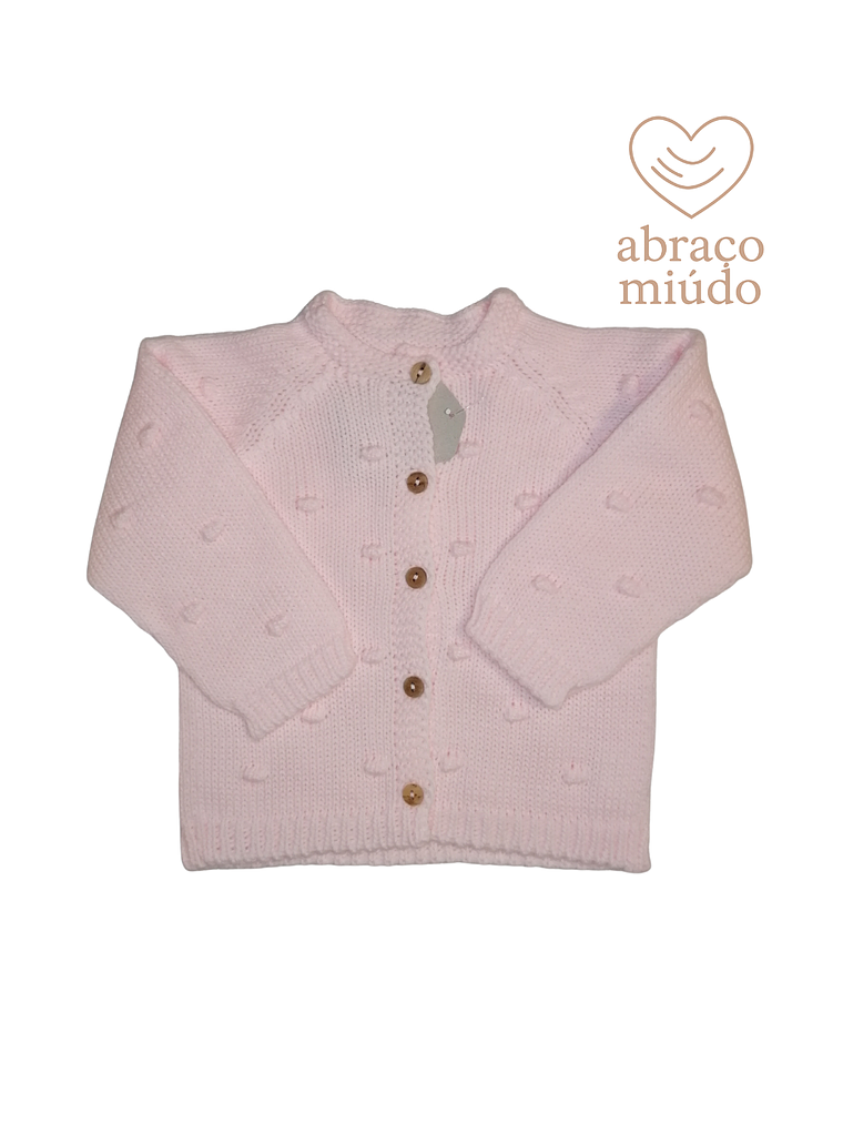Casaco de Malha Rosa – 12 meses 1