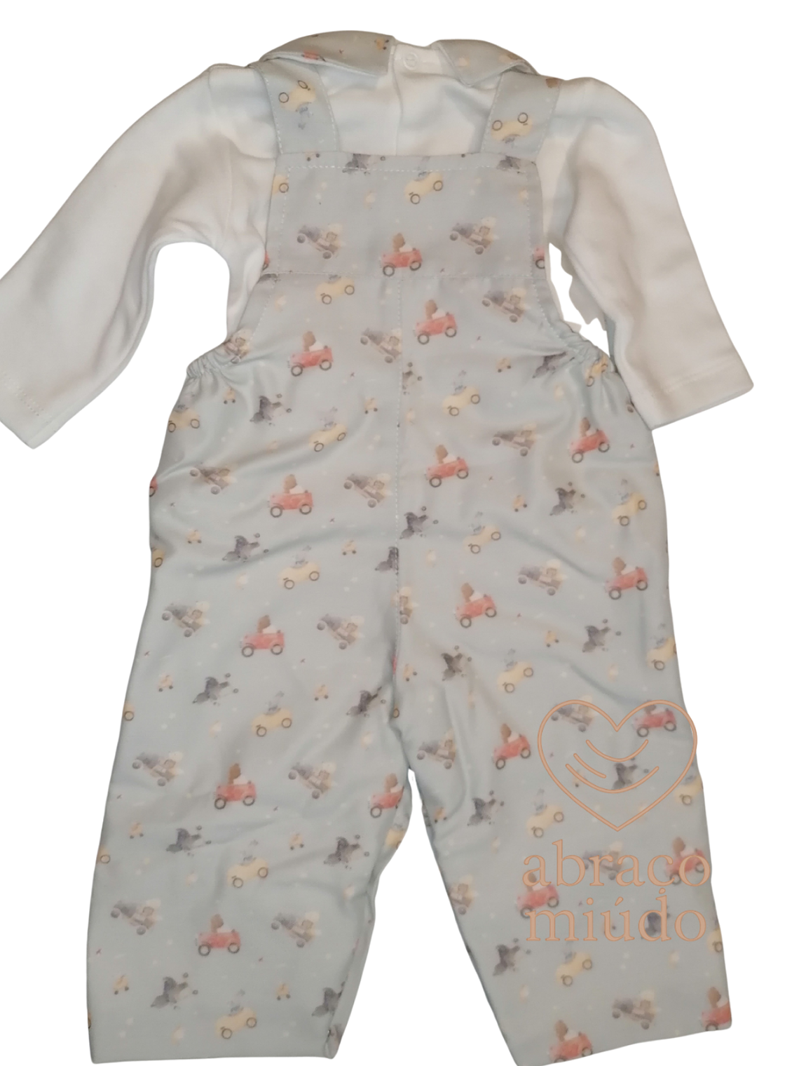 Jardineira de Sarja para Menino + Camisola com carda – 3, 6 e 12 meses  2