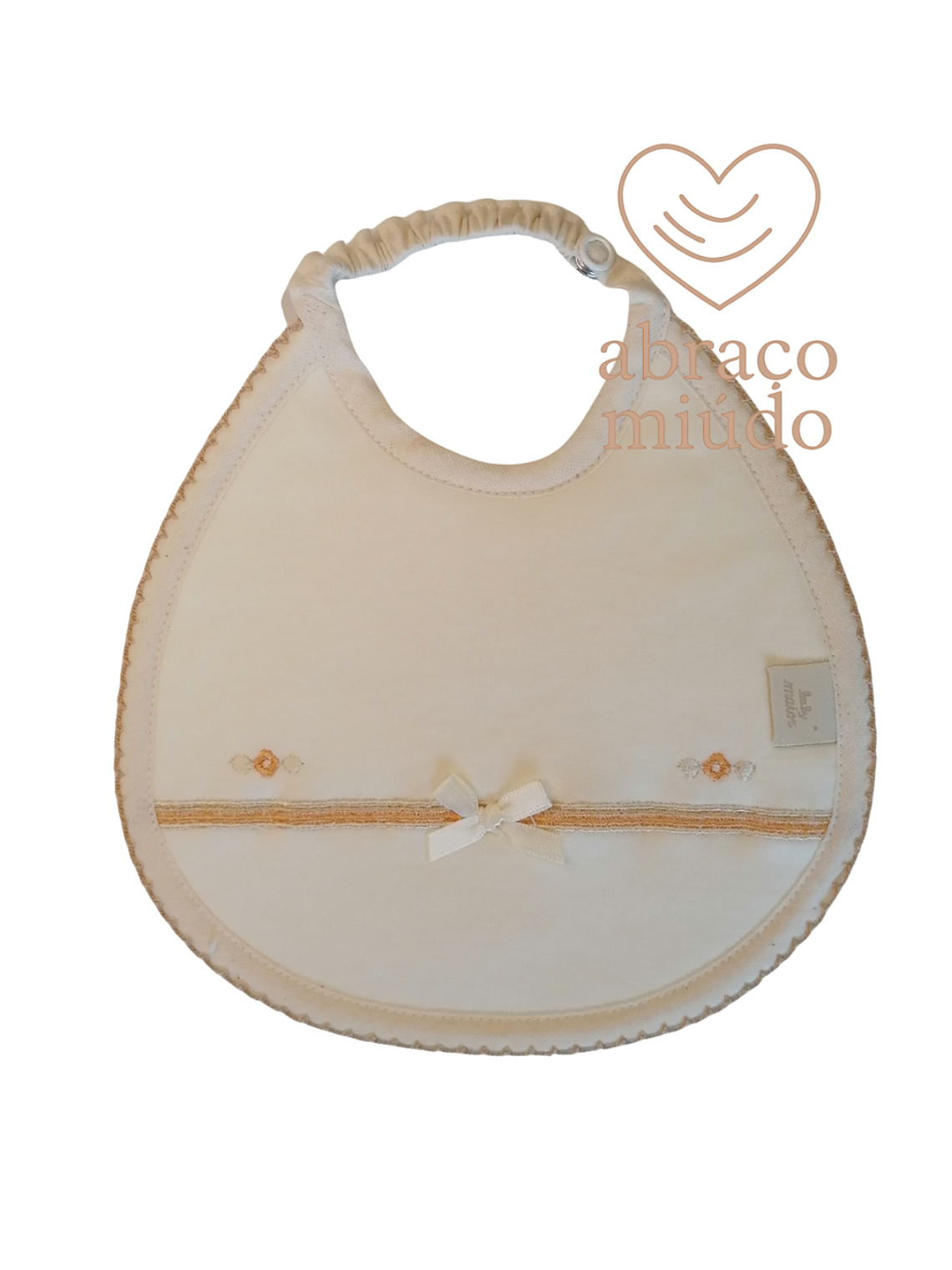 🍼 Babete Bordado em Algodão – Tamanho Único  2