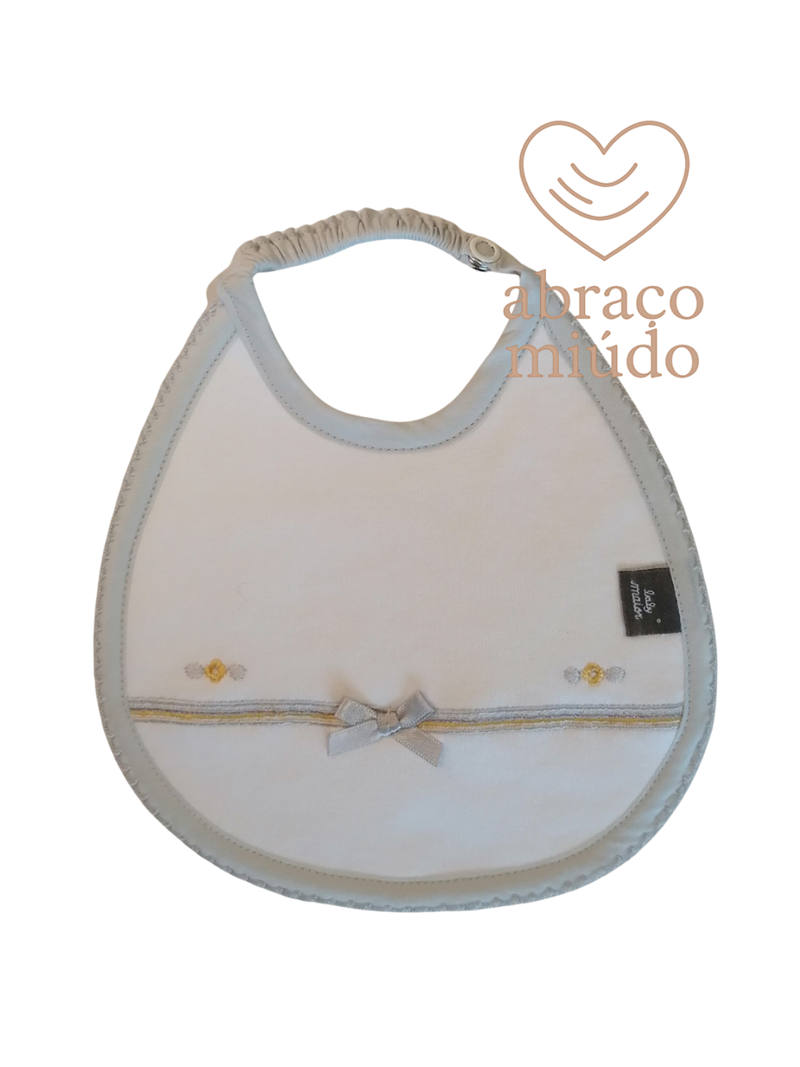 🍼 Babete Bordado em Algodão – Tamanho Único  4