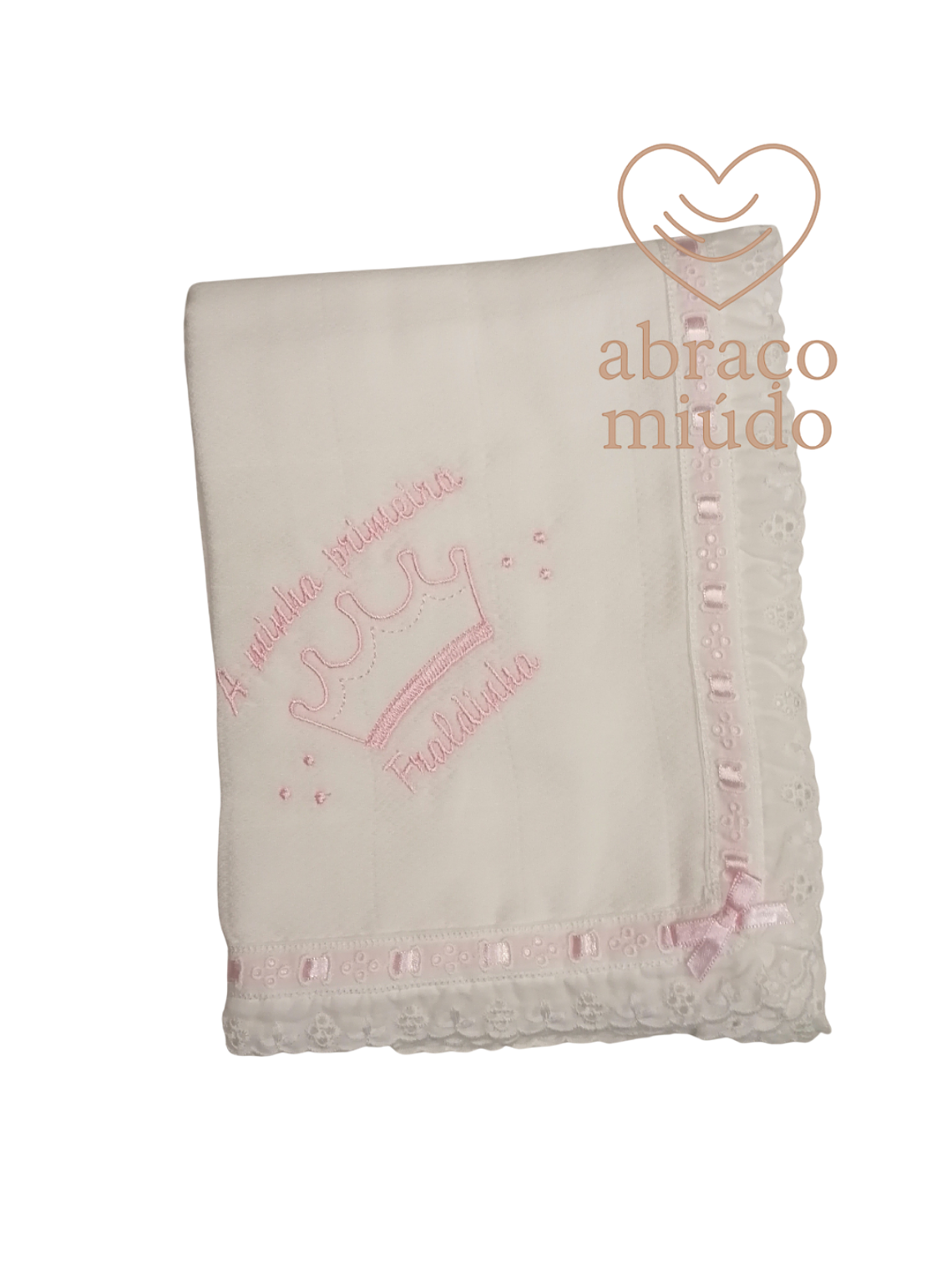 Fralda bordada 100% algodão  1