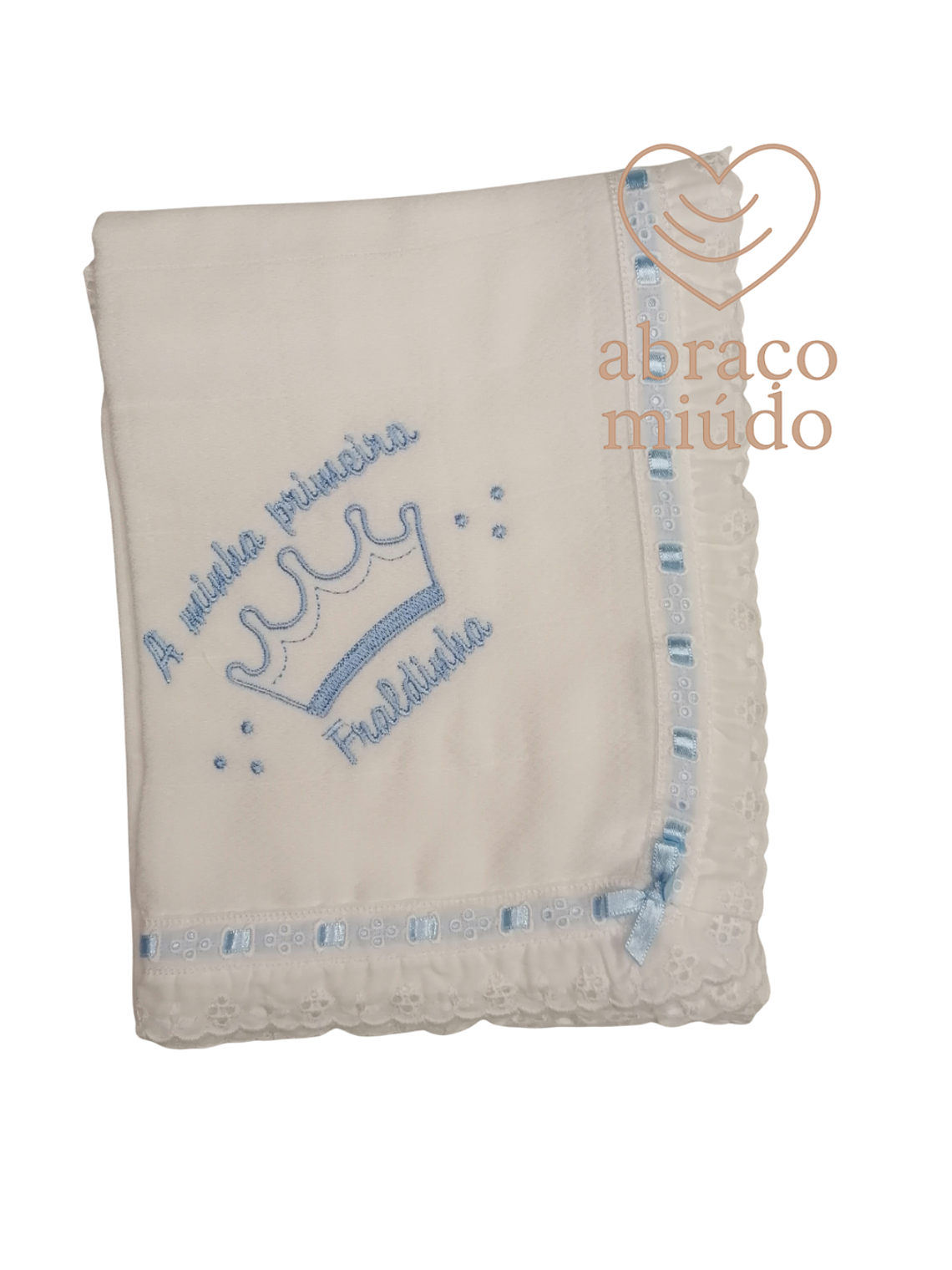 Fralda bordada 100% algodão  3