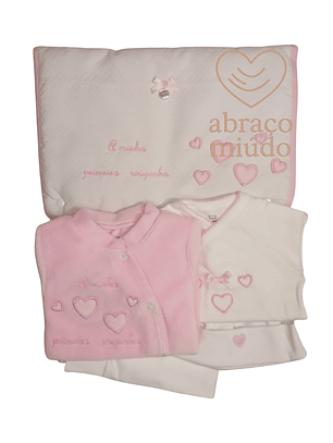 Conjunto Primeira Roupinha 1 Mês – 100% Algodão com Carda | Suave, Confortável e Perfeito para a Maternidade