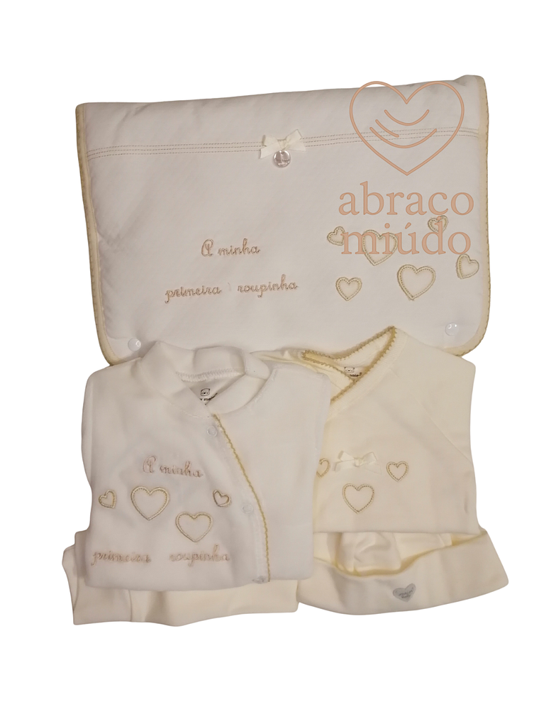 Conjunto Primeira Roupinha 1 Mês – 100% Algodão com Carda | Suave, Confortável e Perfeito para a Maternidade 3
