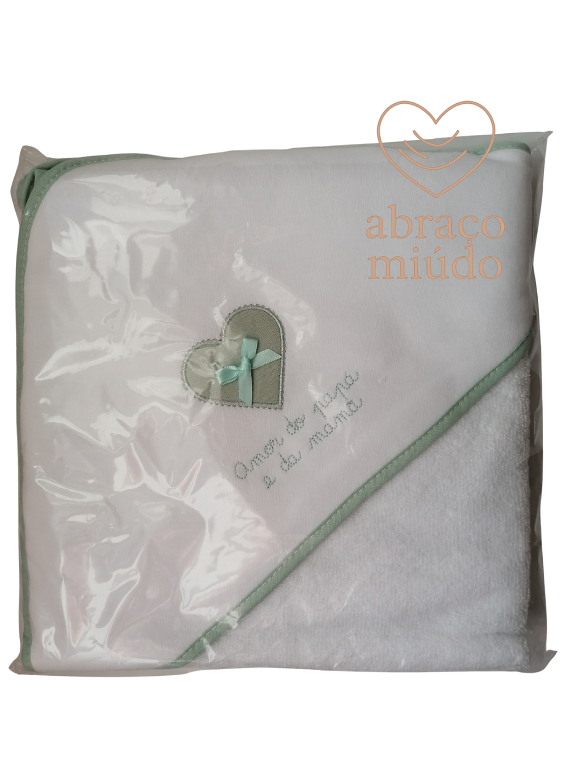 Toalha de Banho 100% Algodão – “Amor do Papá e da Mamã” | Tamanho 80x80  1