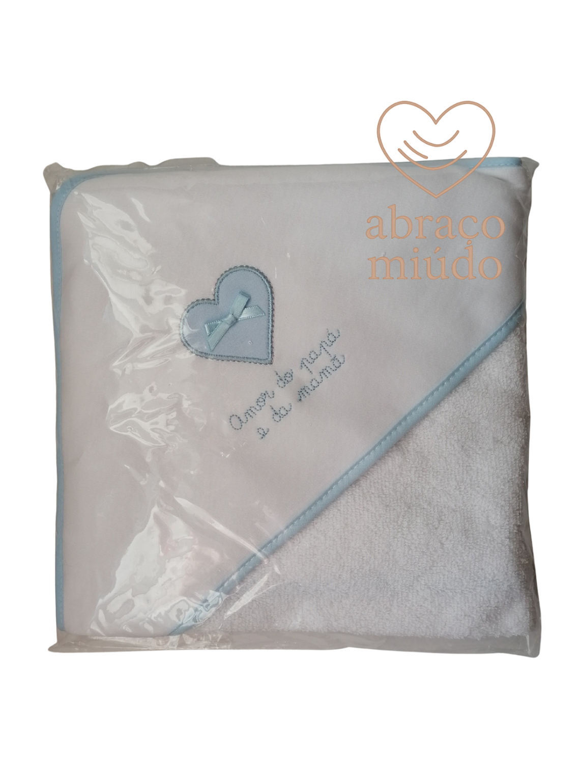 Toalha de Banho 100% Algodão – “Amor do Papá e da Mamã” | Tamanho 80x80  2