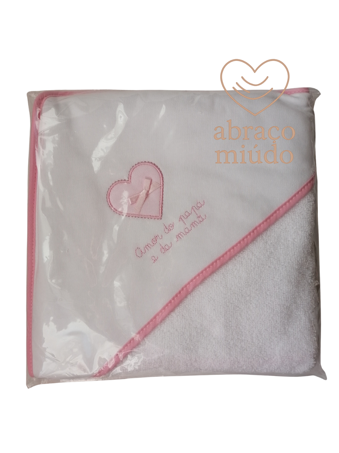 Toalha de Banho 100% Algodão – “Amor do Papá e da Mamã” | Tamanho 80x80  4