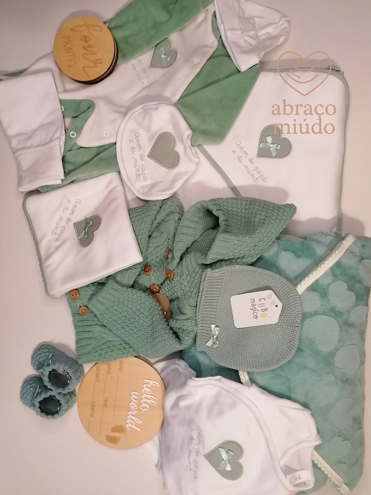 Conjunto Maternidade XL – Enxoval Completo para Bebé | 1 Mês | Várias Cores | 100% Algodão & Malha  3