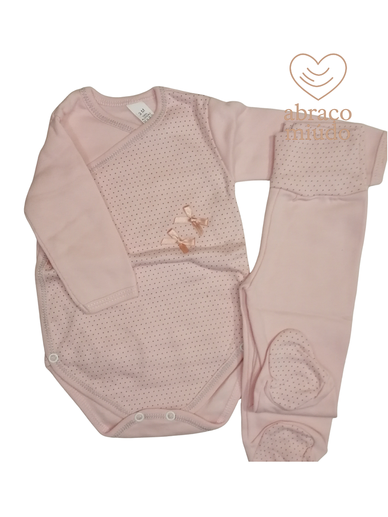 Conjunto Interior para Bebé 1 Mês — 100% Algodão com Carda 1