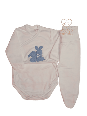 Conjunto Interior para Bebé 1 Mês — 100% Algodão com Carda 