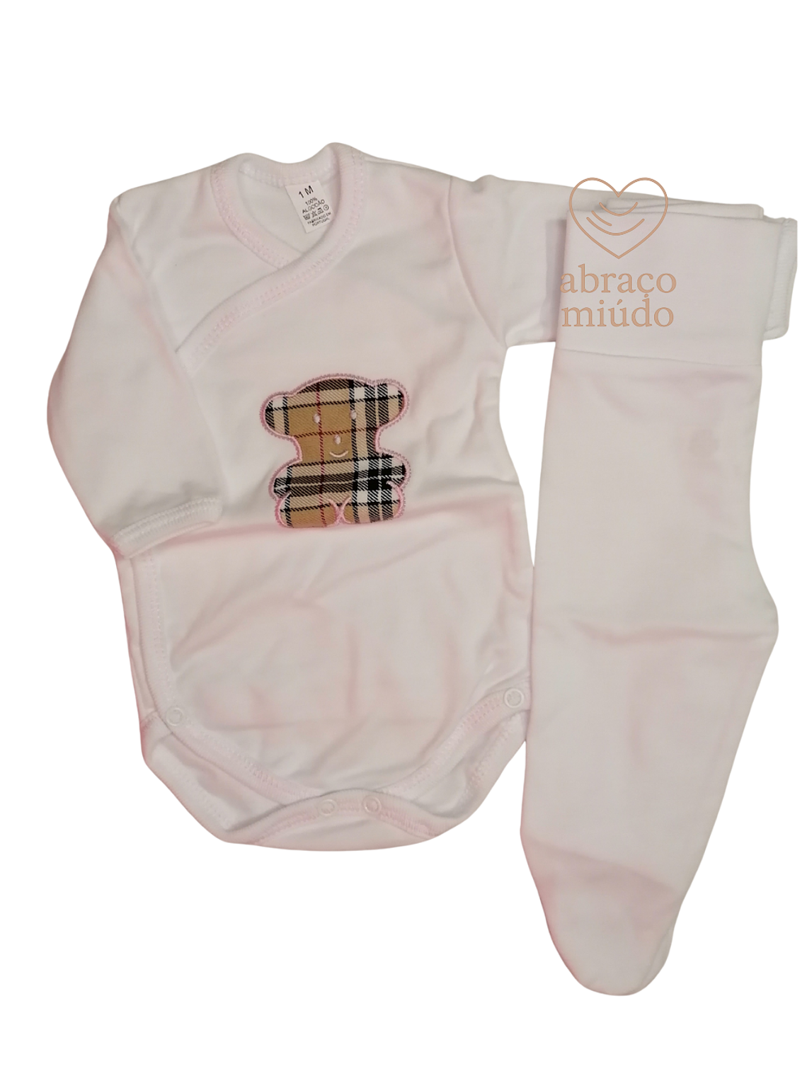 Conjunto Interior para Bebé 1 Mês — 100% Algodão com Carda 1