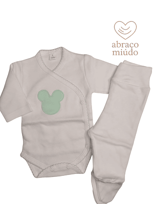 Conjunto Interior para Bebé vários tamanhos — 100% Algodão com Carda