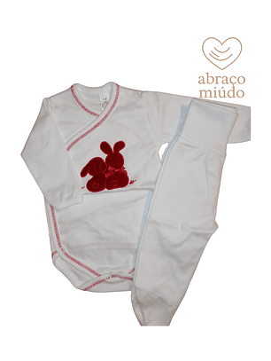 Conjunto Interior para Bebé 1 Mês — 100% Algodão com Carda 