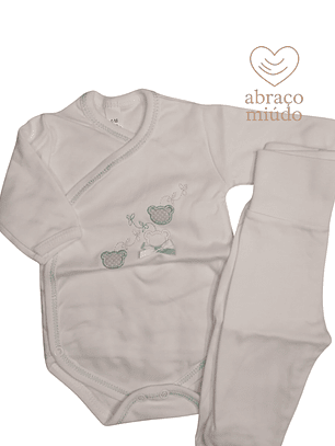 Conjunto Interior para Bebé vários tamanhos — 100% Algodão com Carda