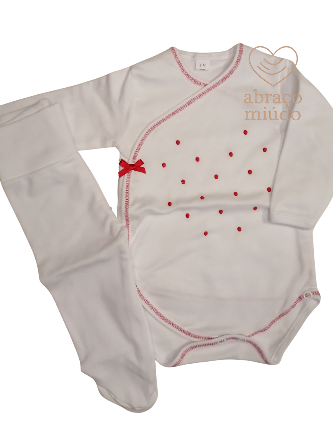 Conjunto Interior para Bebé 3 meses — 100% Algodão com Carda 1