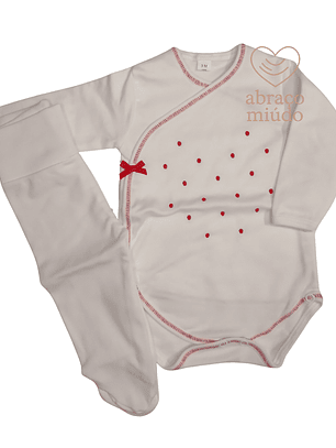 Conjunto Interior para Bebé 3 meses — 100% Algodão com Carda