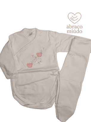 Conjunto Interior para Bebé vários tamanhos — 100% Algodão com Carda