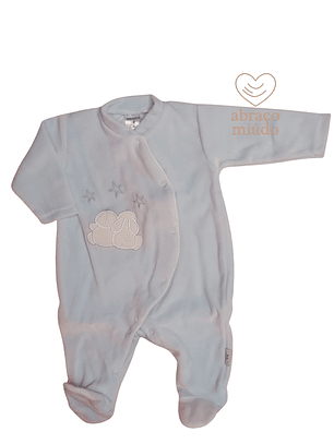 Babygrow de Veludo – Suave e Confortável Tamanho 1 mês, Cor azul 