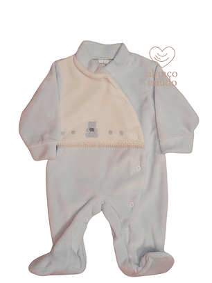 Babygrow de Veludo – Suave e Confortável Tamanho 1 mês, Cor azul