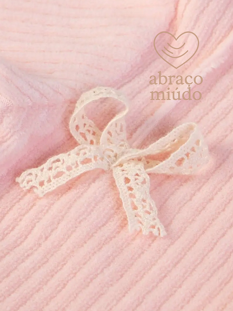 Babygrow de Veludo – Suave e Confortável vários tamanhos, Cor salmão  2