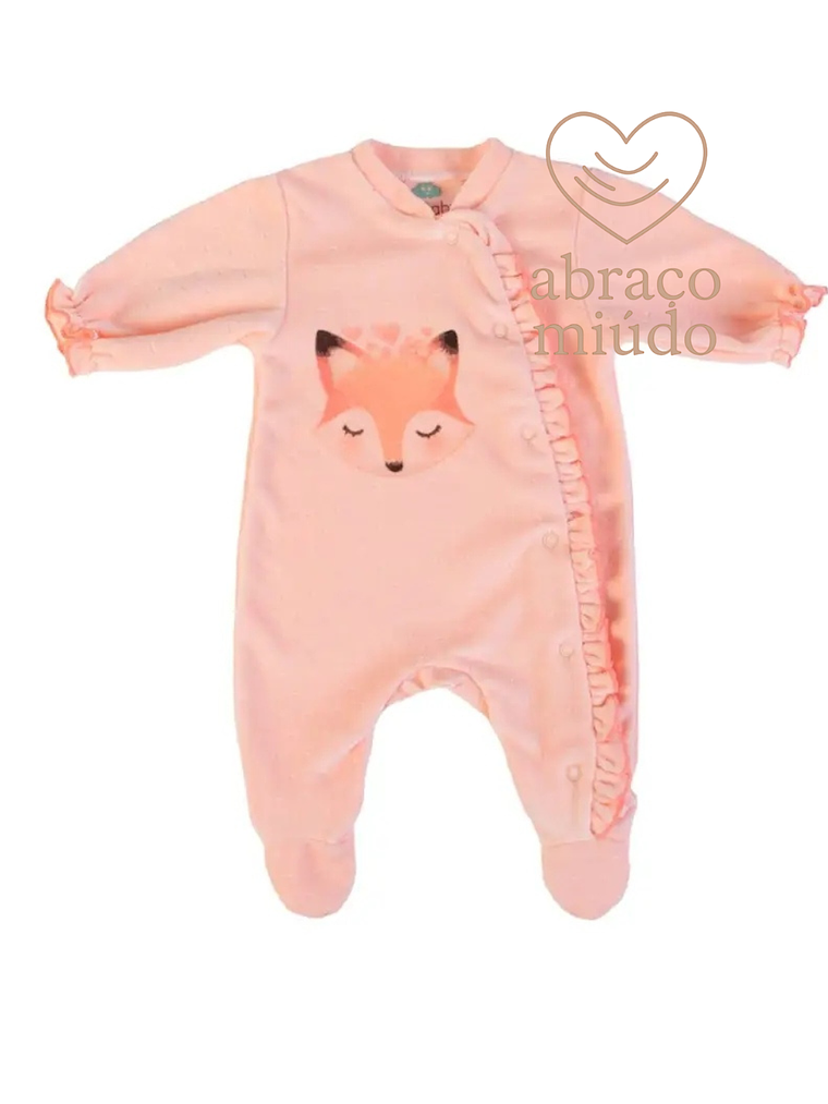Babygrow de Veludo – Suave e Confortável vários tamanhos, Cor salmão 1