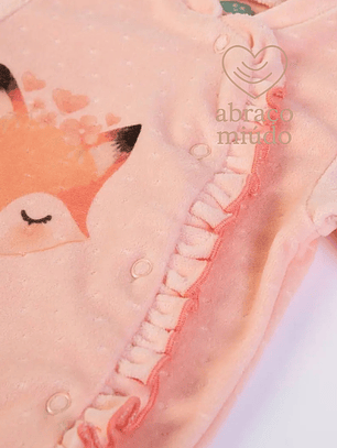 Babygrow de Veludo – Suave e Confortável vários tamanhos, Cor salmão