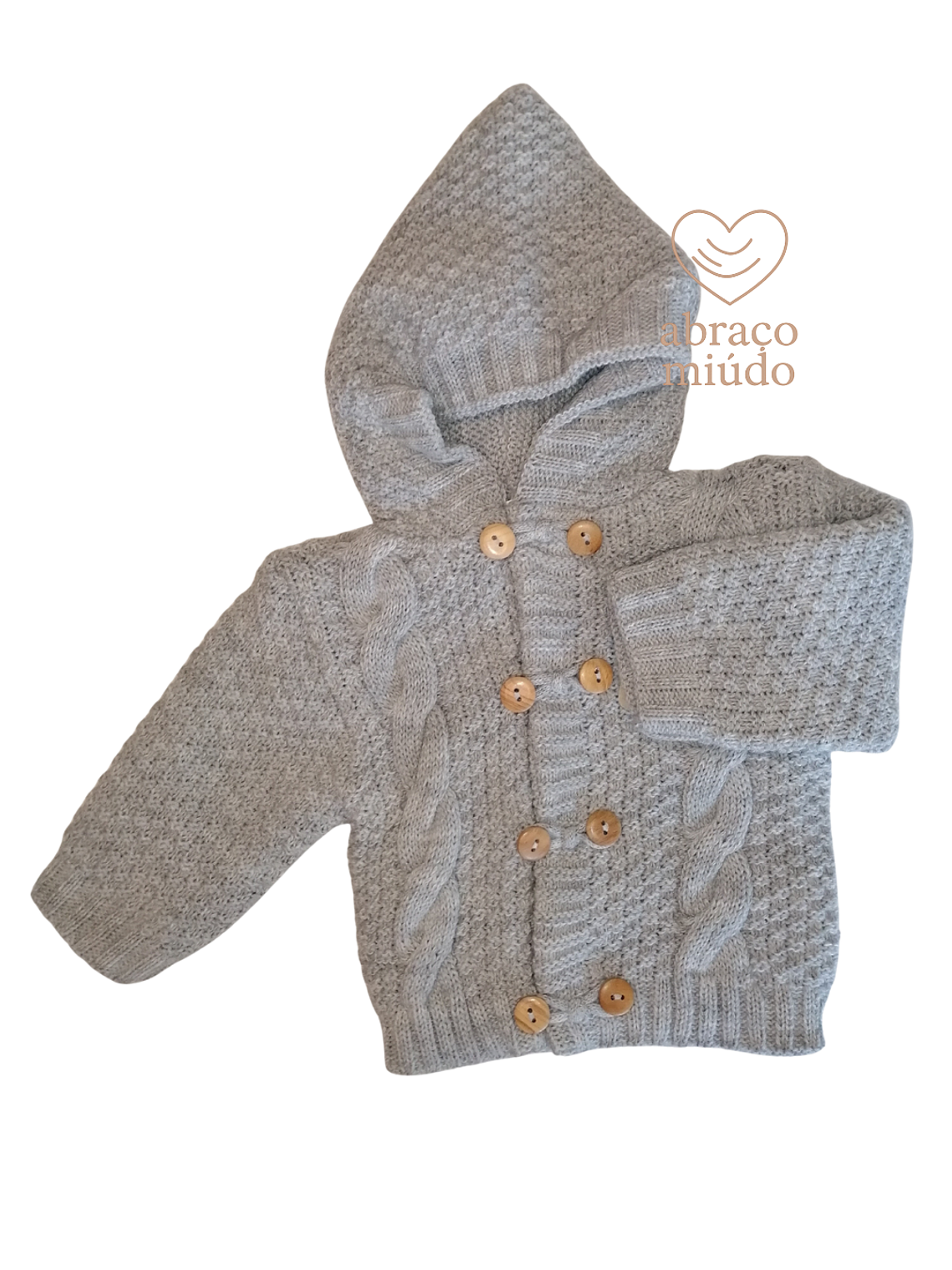 Casaco de malha duplo com capuz – 0/3 meses (várias cores) 4