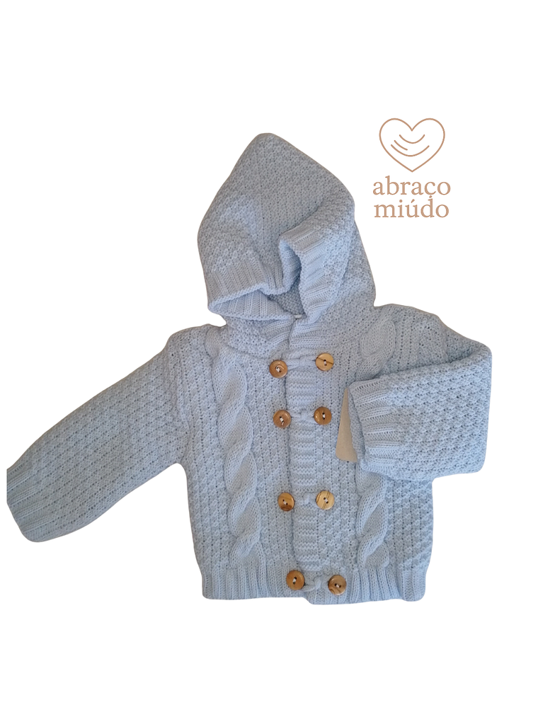Casaco de malha duplo com capuz – 0/3 meses (várias cores) 5