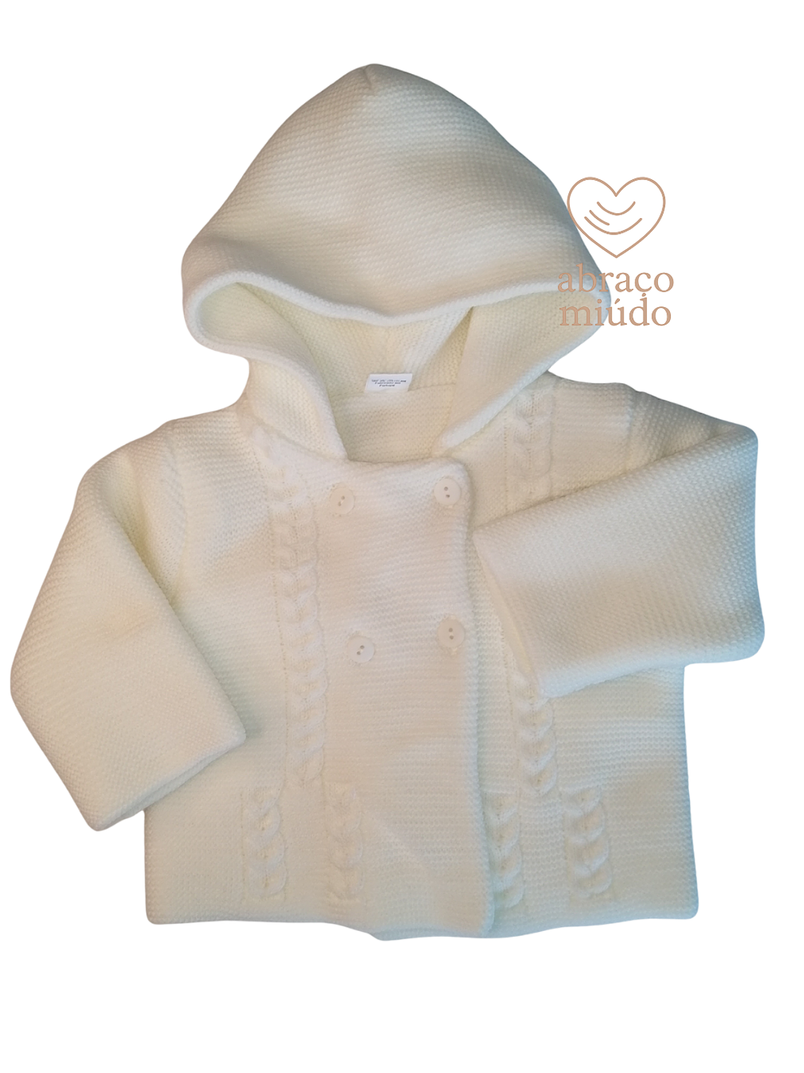 Casaco de malha duplo com capuz – várias cores (3 a 12 meses)  6