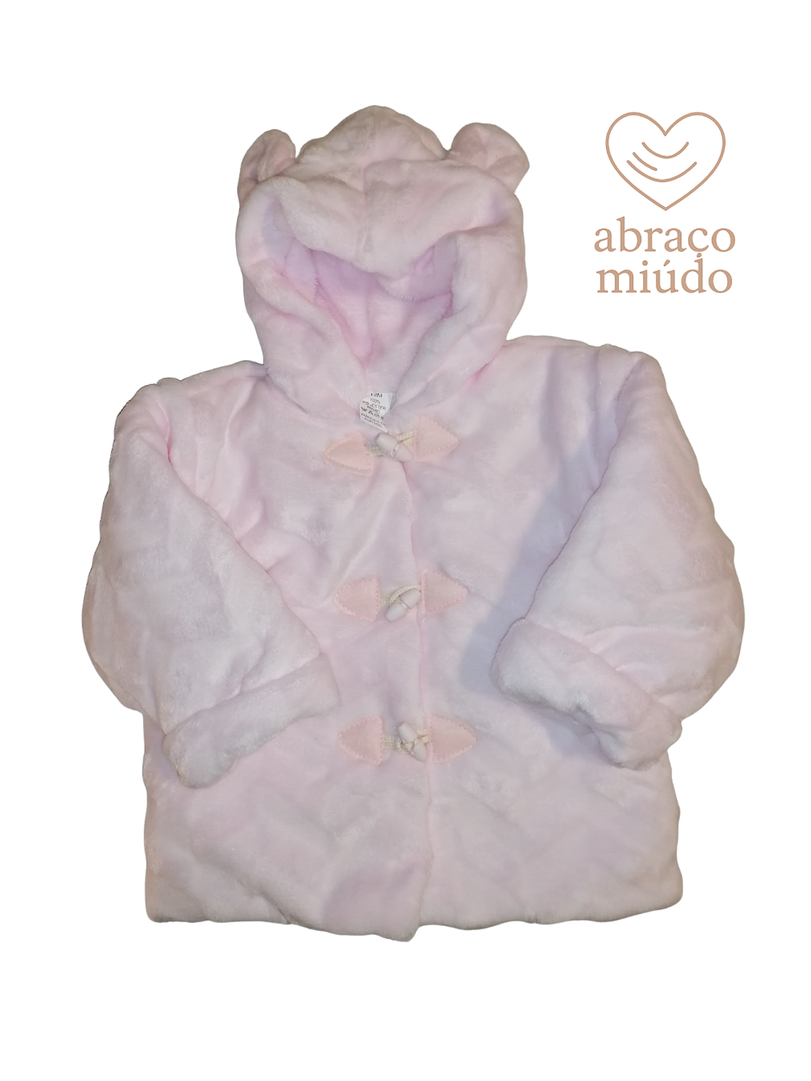 Casaco de Coralina com Capuz – Super Macio e Quentinho - tamanho 12 meses  1