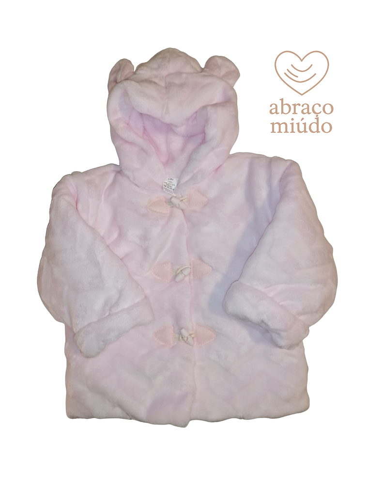 Casaco de Coralina com Capuz – Super Macio e Quentinho - tamanho 12 meses  1