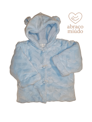 Casaco de Coralina com Capuz – Super Macio e Quentinho - tamanho 12 meses 