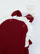 Fofo de Malha Vermelho com Folhos – Tamanho 12 Meses - Thumbnail 4