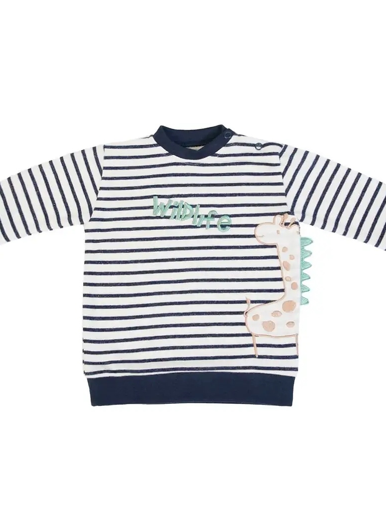 Sweatshirt com Risca Marinho – Tamanho 3 Meses 1