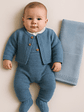 Conjunto de Malha para Bebé | Jardineira + Camisola + Casaco + Manta | Tamanho Único | Roupa de Bebé Inverno - Thumbnail 2