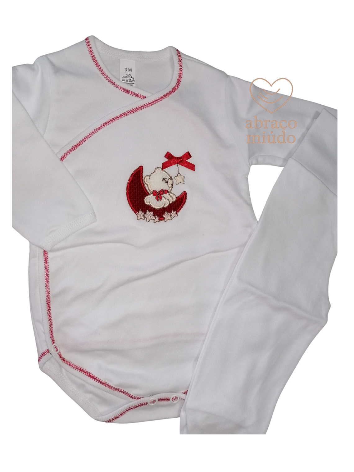 Conjunto Interior para Bebé 3 meses — 100% Algodão com Carda   1